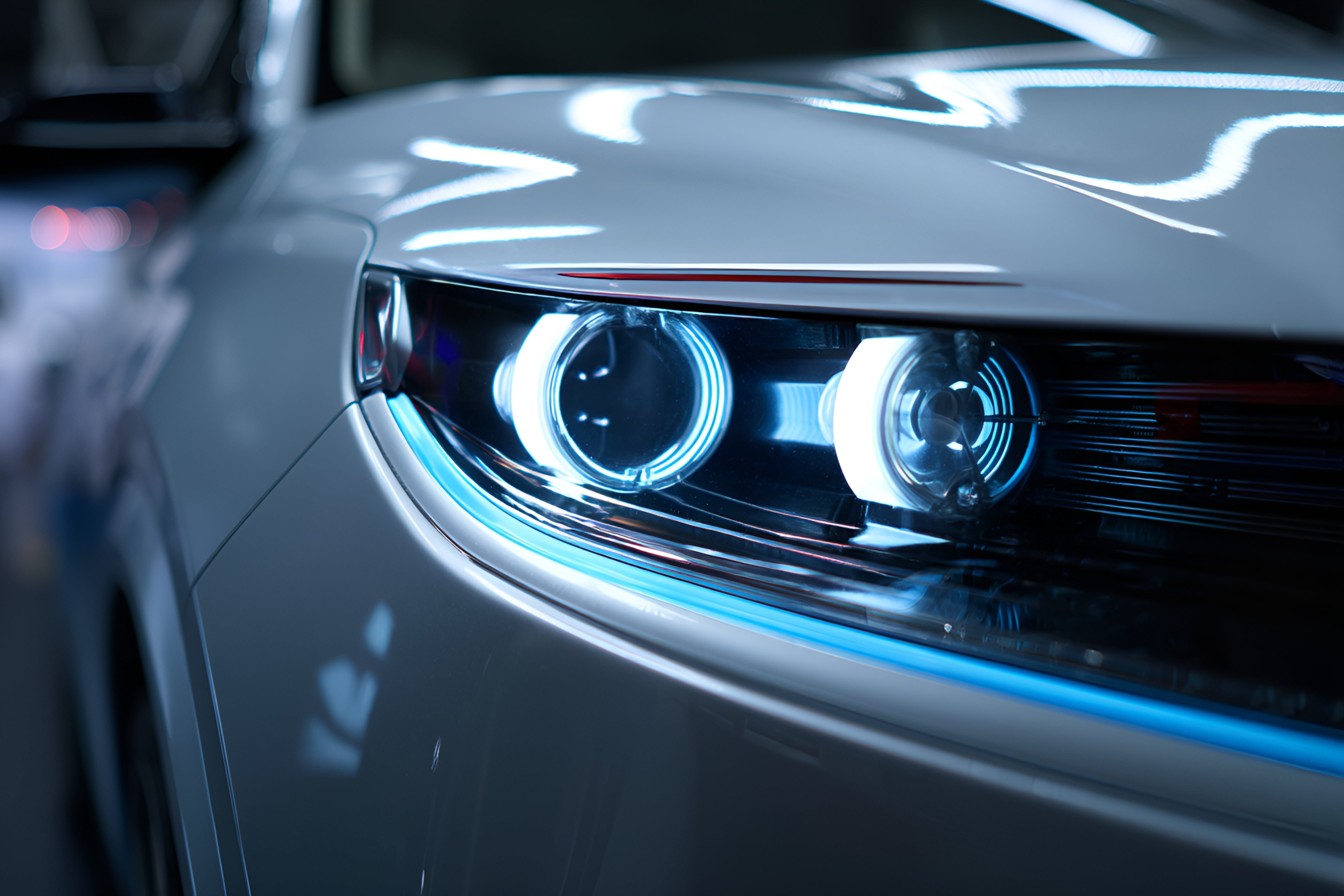 undefined 攝圖網(wǎng)_602395838_白色汽車的燈光(企業(yè)商用).jpg